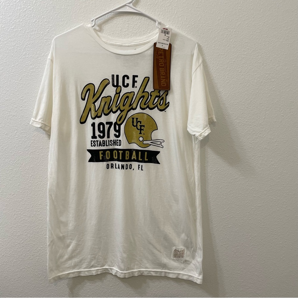 retro brand ucf football shirt white new with tag